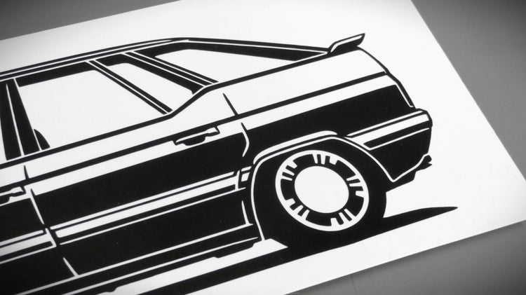 Citroen XM Sticker Aufkleber Ansicht Heck