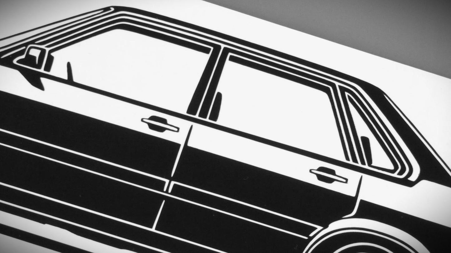 audi 80 B2 Typ81 Typ 85 Facelift aufkleber sticker silhouette detailansicht