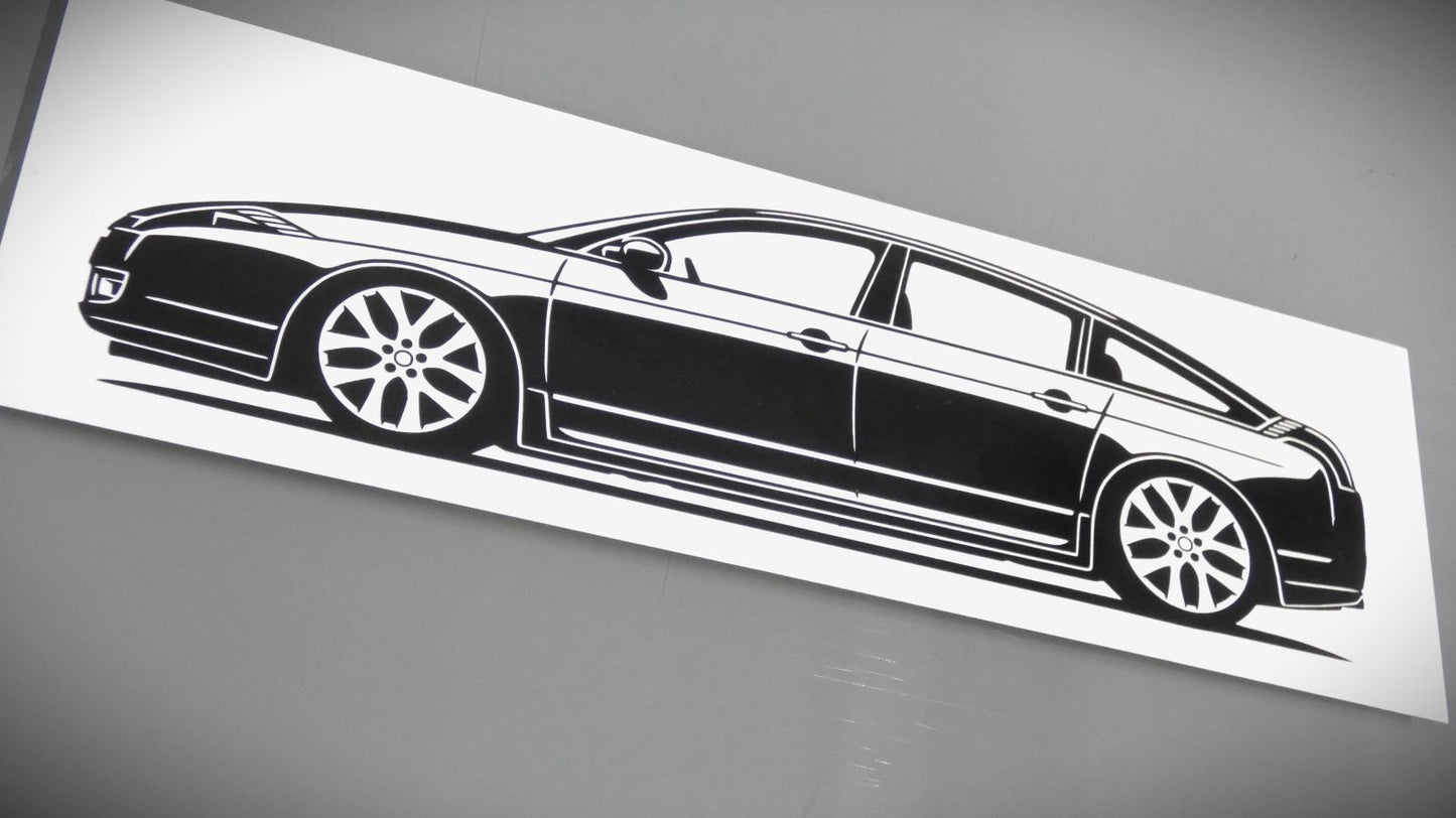 Citroen C6 Facelift Aufkleber Sticker Silhouette Fahrzeugseitenansicht Links
