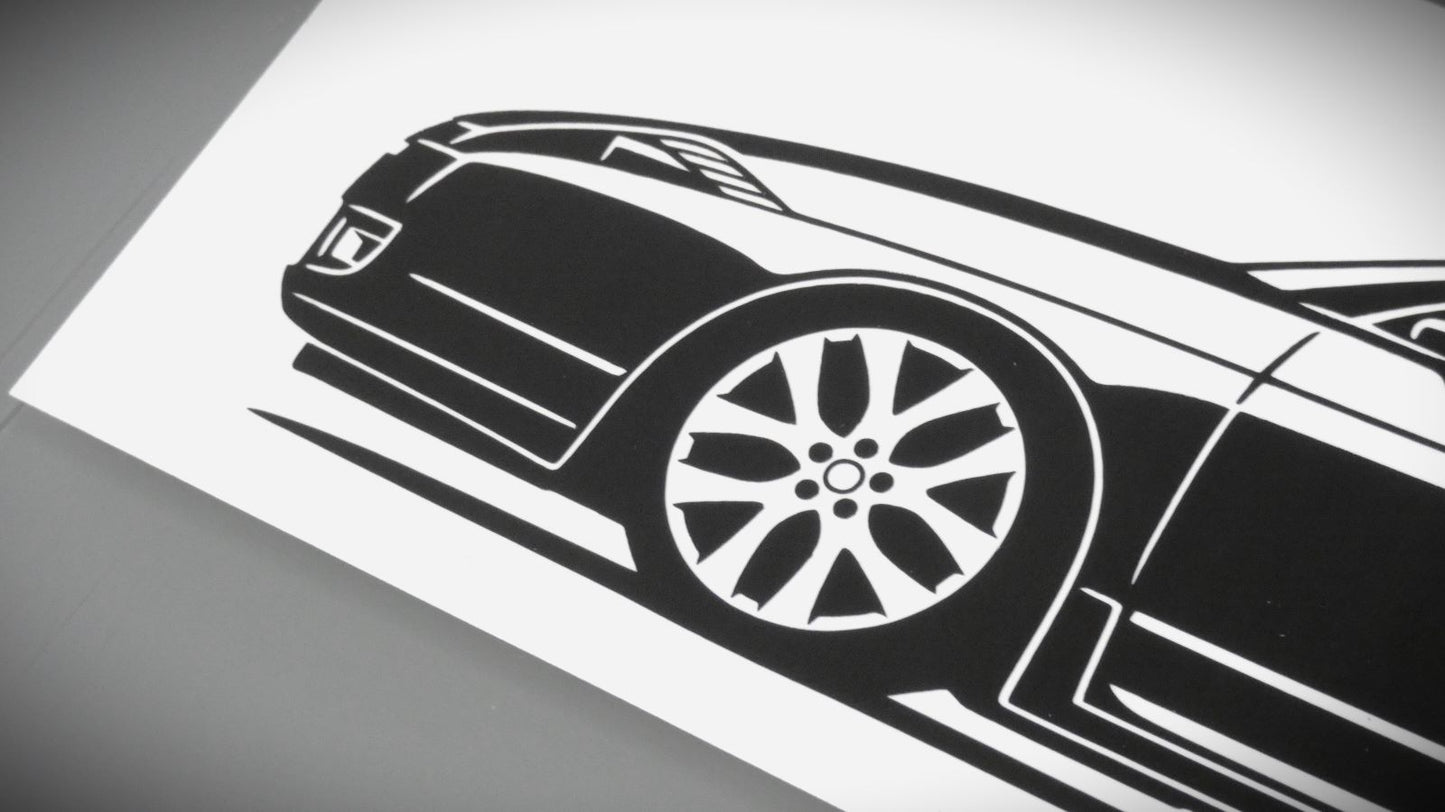 Citroen C6 Facelift Aufkleber Sticker Silhouette Detailansicht Front