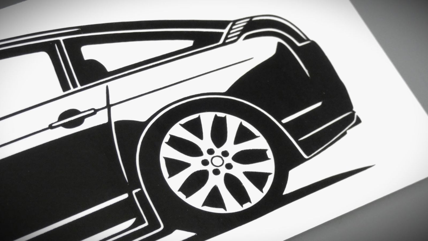 Citroen C6 Facelift Aufkleber Sticker Silhouette Detailansicht Front
