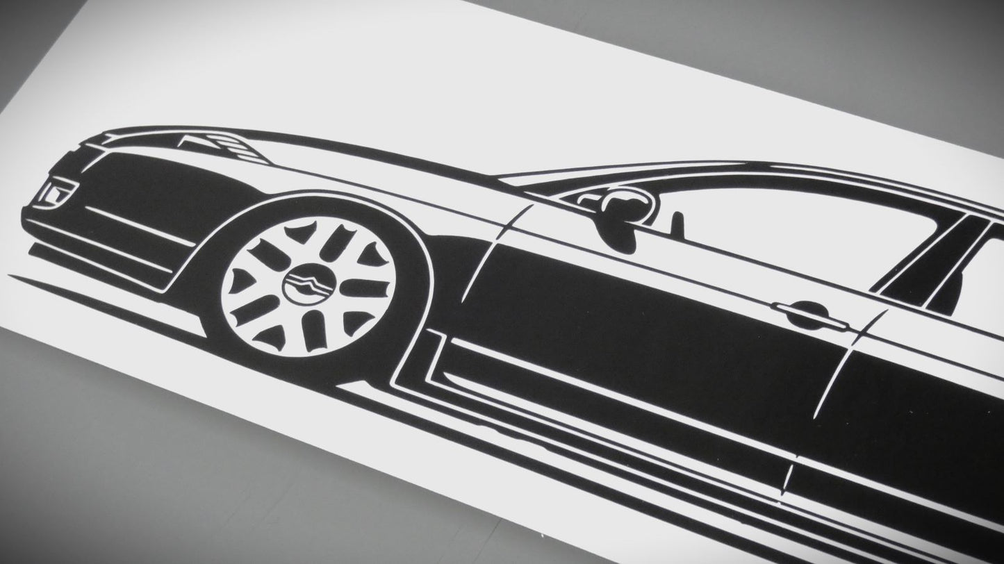 Citroen C6 Serie 1 Aufkleber Sticker Silhouette Detailansicht Front