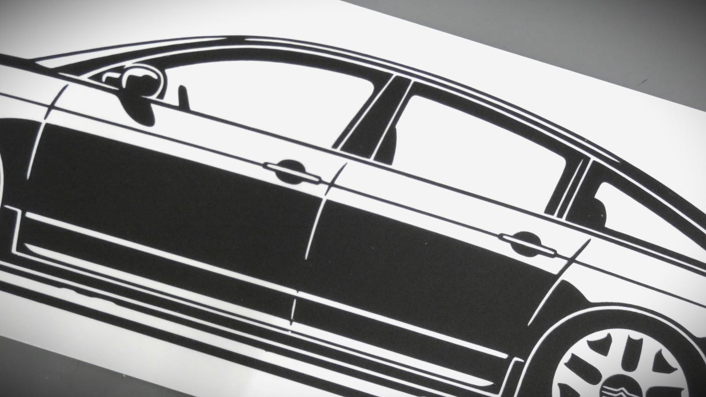 Citroen C6 Serie 1 Aufkleber Sticker Silhouette Detailansicht