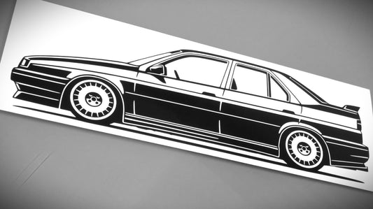 alfa romeo 155 q4 tuning aufkleber sticker silhouette seitenansicht links
