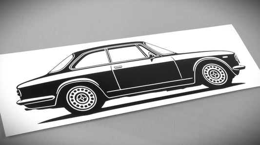 alfa romeo giulia 1600 gt aufkleber sticker silhouette seitenansicht rechts