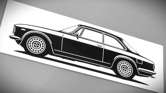 alfa romeo giulia 1600 gt aufkleber sticker silhouette seitenansicht links
