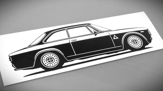alfa romeo giulia gta aufkleber sticker silhouette seitenansicht rechts