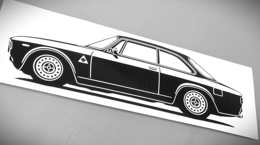 alfa romeo giulia gta aufkleber sticker silhouette seitenansicht links