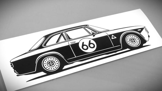 alfa romeo giulia gta tourenwagen aufkleber sticker silhouette seitenansicht rechts