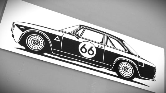 alfa romeo giulia gta tourenwagen aufkleber sticker silhouette seitenansicht links