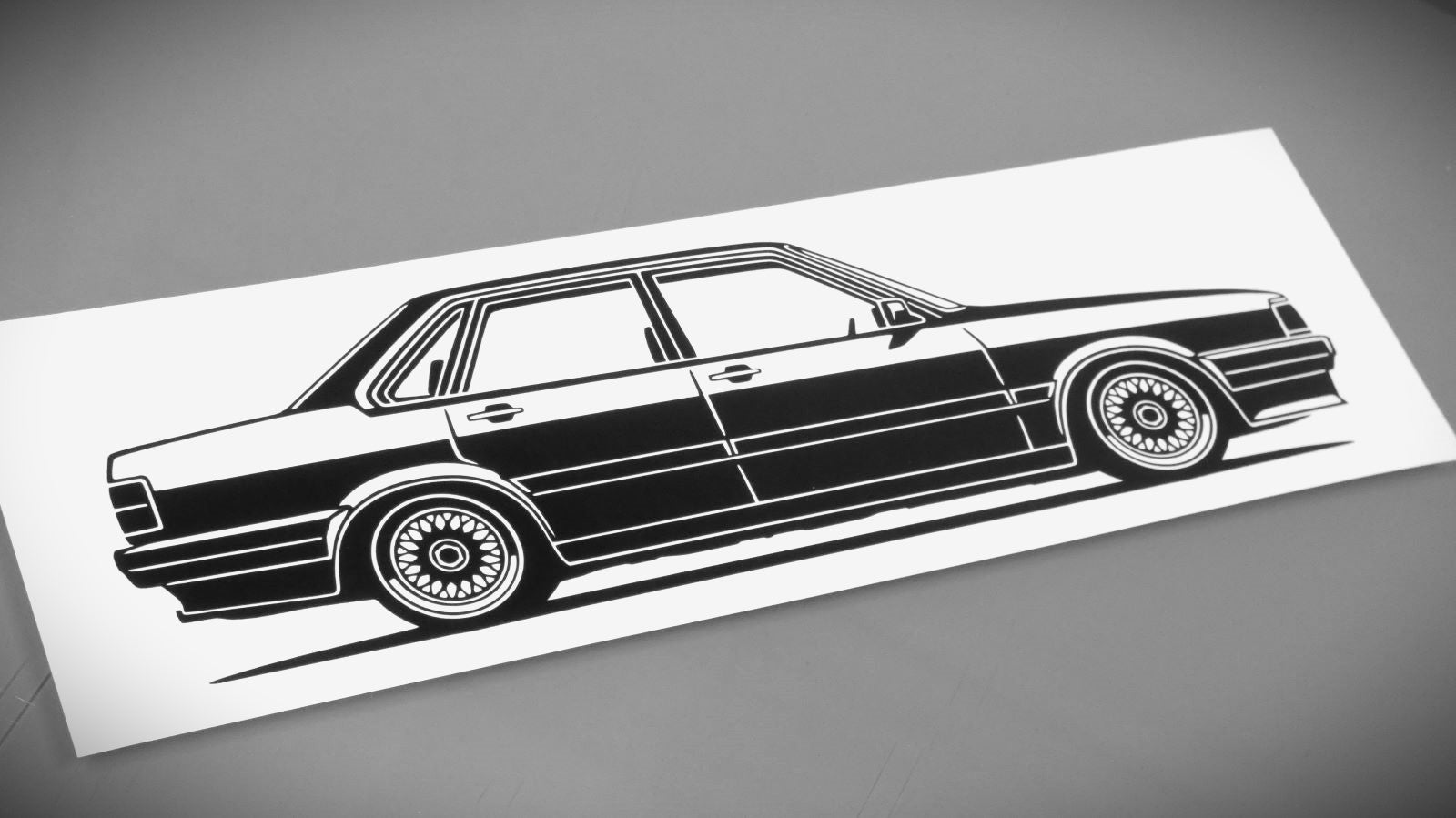 audi 80 B2 Typ81 Typ 85 Facelift aufkleber sticker silhouette seitenansicht rechts