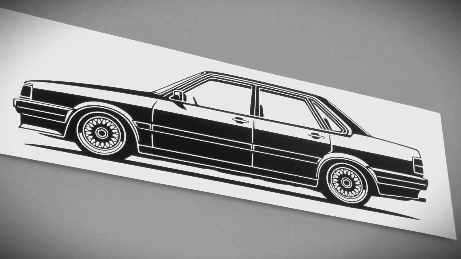 audi 80 B2 Typ81 Typ 85 Facelift aufkleber sticker silhouette seitenansicht links 