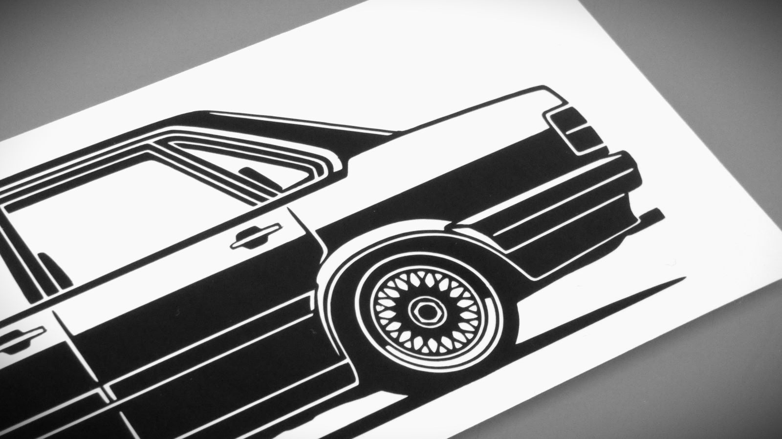 audi 80 B2 Typ81 Typ 85 Facelift aufkleber sticker silhouette detailansicht heck