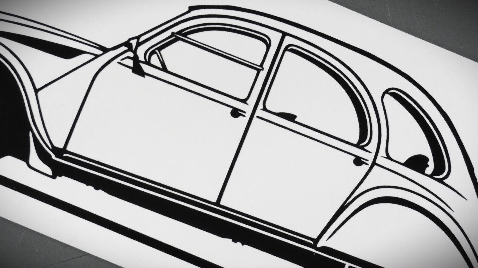 Citroen 2CV Ente Aufkleber Sticker Silhouette Detailansicht