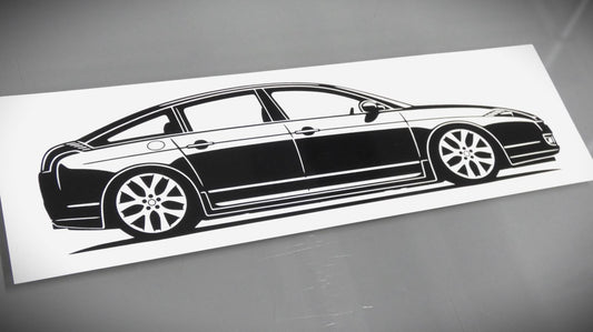 Citroen C6 Facelift Aufkleber Sticker Silhouette Fahrzeugseitenansicht Rechts