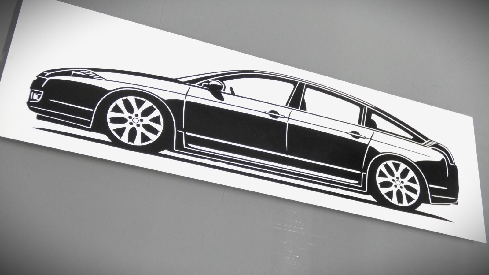 Citroen C6 Facelift Aufkleber Sticker Silhouette Fahrzeugseitenansicht Links