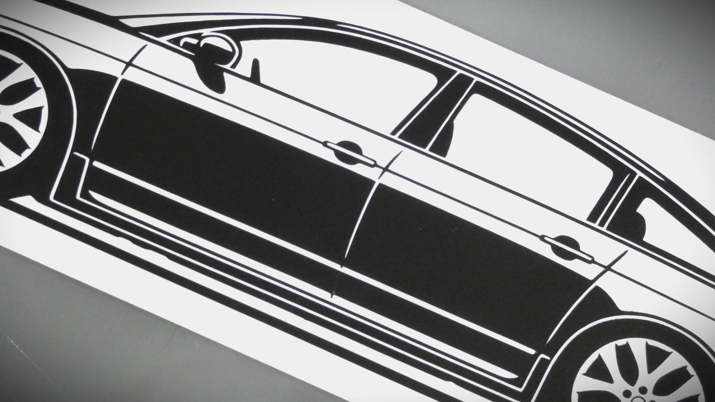 Citroen C6 Facelift Aufkleber Sticker Silhouette Detailansicht