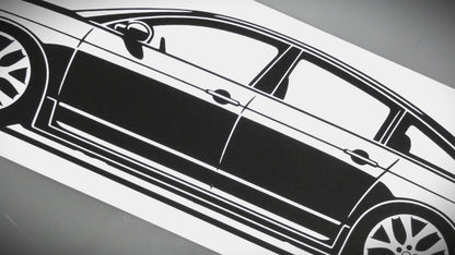 Citroen C6 Facelift Aufkleber Sticker Silhouette Detailansicht
