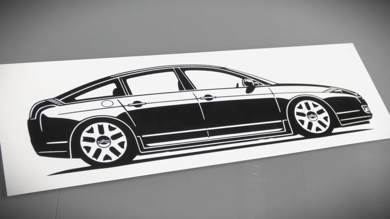 Citroen C6 Serie 1 Aufkleber Sticker Silhouette Fahrzeugseitenansicht Links