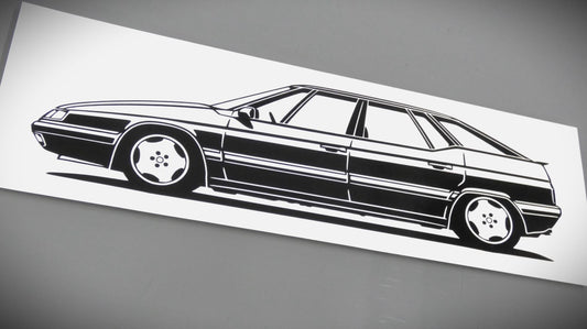 Citroen XM Y4 Etoile Felge Aufkleber Sticker Silhouette Seitenansicht Links