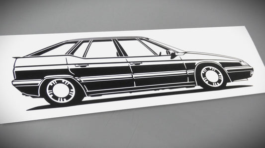 Citroen XM Y4 Italia Felge Aufkleber Sticker Silhouette Fahrzeugansicht Rechts