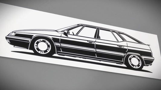 Citroen XM Y4 Italia Felge Aufkleber Sticker Silhouette Fahrzeugansicht Links