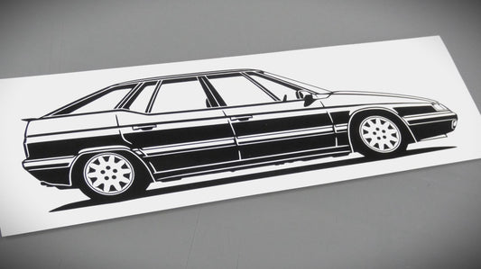 Citroen XM Y4 Monte Carlo Felge Aufkleber Sticker Silhouette Seitenansicht Rechts