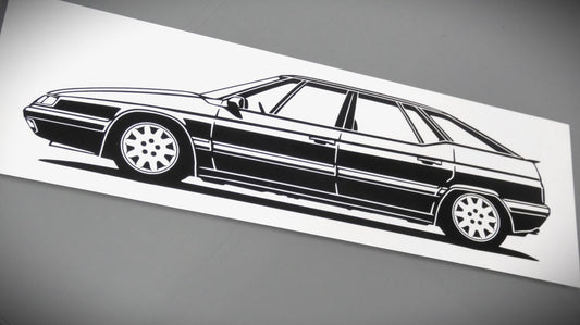 Citroen XM Y4 Monte Carlo Felge Aufkleber Sticker Silhouette Seitenansicht Links