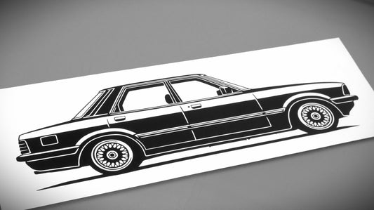 Ford Taunus TC 80 Aufkleber Sticker Silhouette Fahrzeugansicht Rechts