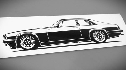 Jaguar XJS Coupé Aufkleber Sticker Silhouette Fahrzeugansicht Links