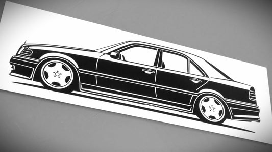 Mercedes Benz W202 C36 AMG C-Klasse Aufkleber Sticker Silhouette Fahrzeugansicht Links
