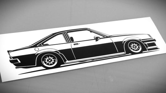 Opel Manta B GTE Tuning Aufkleber Sticker Silhouette Fahrzeugansicht Rechts