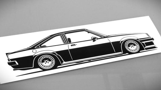 Opel Manta B GTE GSi Schmidt TH Line Aufkleber Sticker Silhouette Fahrzeugansicht Rechts