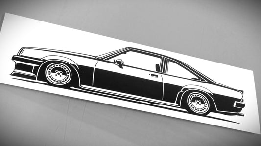 Opel Manta B GTE GSi Schmidt TH Line Aufkleber Sticker Silhouette Fahrzeugansicht Links