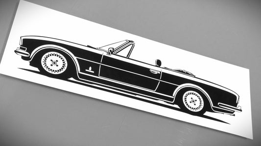 Peugeot 504 Cabrio Aufkleber Sticker Silhouette Fahrzeugansicht Links